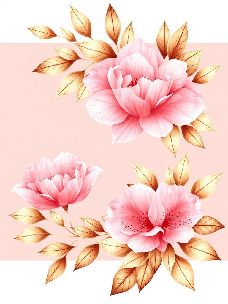 Modelo de convite Rose Gold Floral